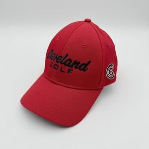 Cleveland Golf Hat Adult OSFM Red Embroidered Logo Adjustable Cap EUC